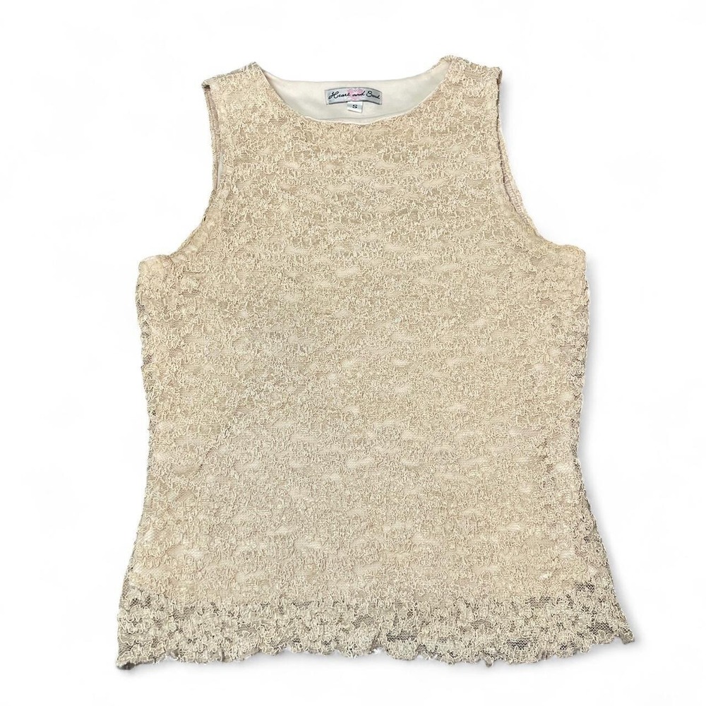 vintage cream lace tank top from Heart and Soul